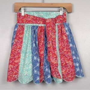 Matilda Jane girls Brianna floral scalloped patchwork skirt, size 10.